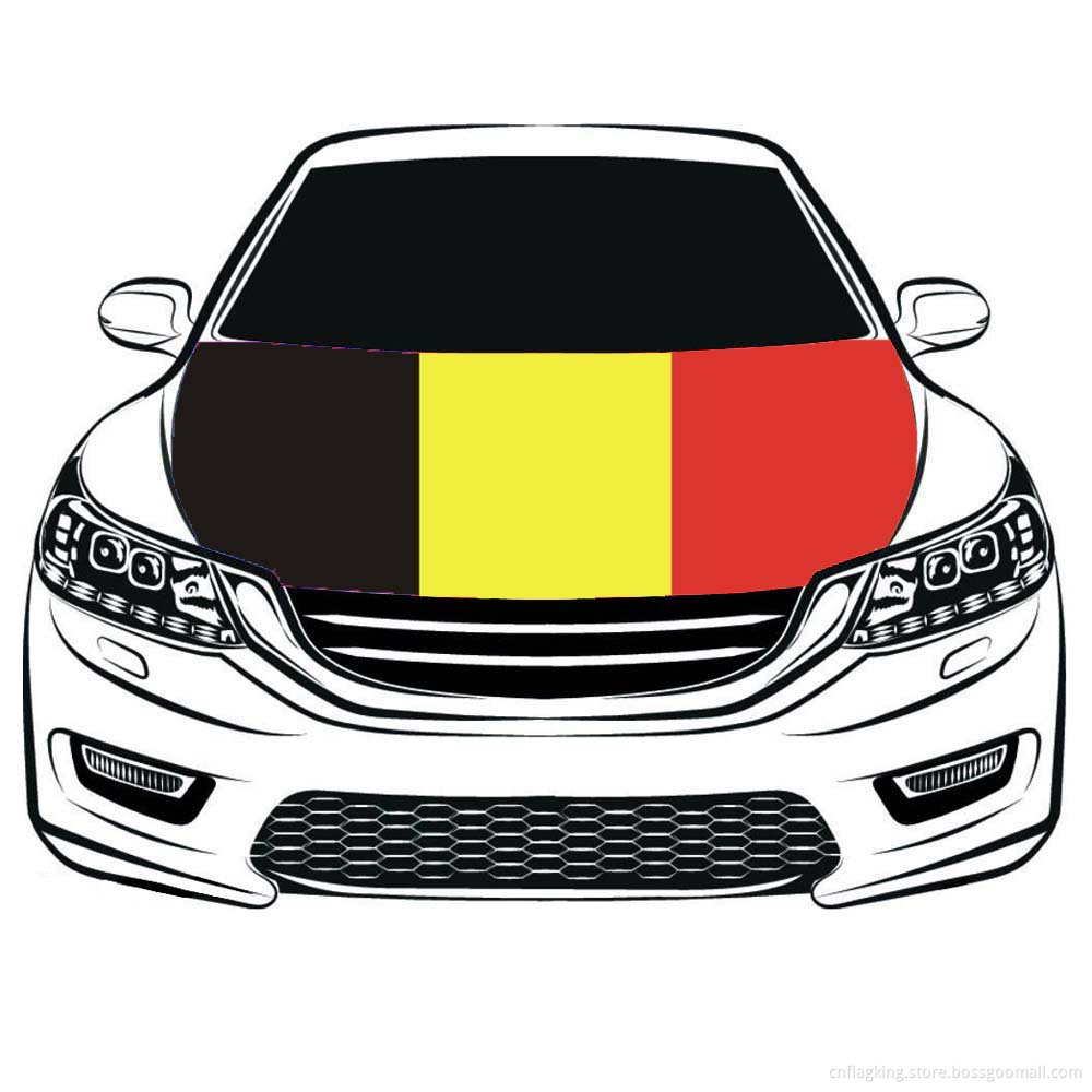 The World Cup The Kingdom Of Belgium Flag Car Hood flag 100*150cm Elastic Fabrics Can be Washed