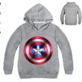 Captain America Tops Hoodies Kids Boy Clothes Cartoon Print Kids Coat Baby Girls Top Tees Sweater Kids Outwear Children Clothin