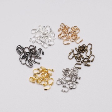 100Pcs/Bag 4.5*4mm Wire Protectors Wire Guard Guardian Protectors Loops U Shape Connector Accessories For Jewelry Making Finding