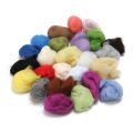 25 color Felting Wool Roving Hand Spinning Wool Fiber Yarn for Needle Felting DIY Materials PIN10