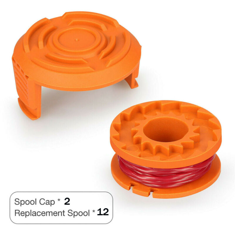 1 Or 14Pcs/pack 10ft Line String Trimmer Spool+Cap Cover For WORX WA0010 WG151 WG160 WG165 WG180