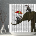 Elephant Shower Curtain Funny New Ideas Nordic Style Waterproof Polyester Bathroom Curtains Multi-size Bath Screen With Hooks