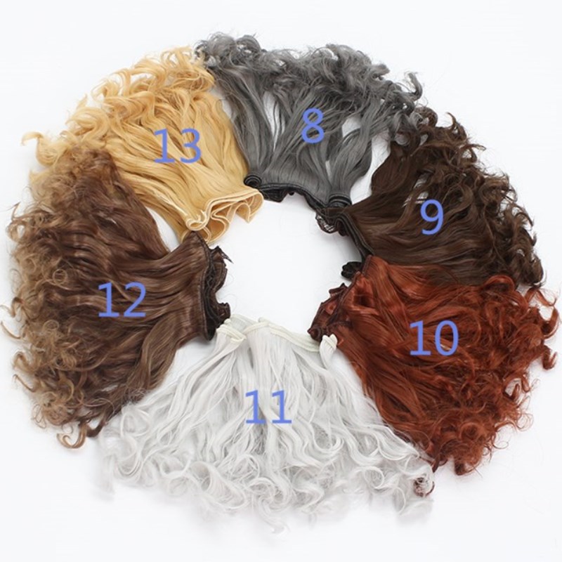 15cm DIY Mini Tresses Doll Wig Material Straight Hair Wig For BJD High-Temperature Doll Accessories