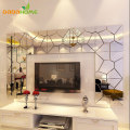 25x100cm geometric pattern acrylic mirror decorative wall stickers living room wall art decals affixed to the entrance corridor