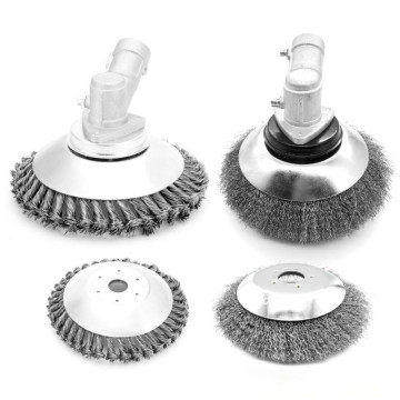 Universal Lawn Mower Grass Trimmer Head Twist Knot Brush Steel Wire Wheel Brush Disc Garden Tools for Lawnmower