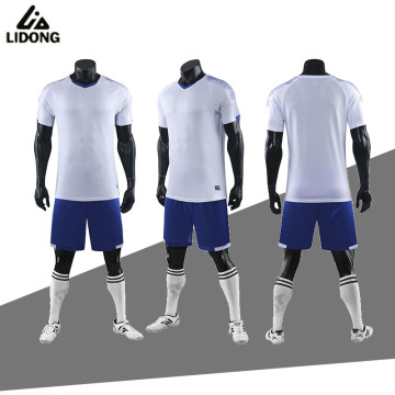 2019 LIDONG Football Kits adult Boys Soccer Sets Jersey Uniforms Futbol Training Suits white Polyester Sports wear short sleeve