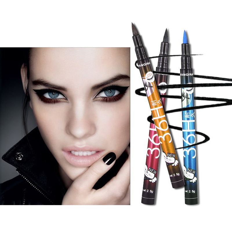 3 Colors Portable Quick Dry Waterproof Long-lasting Sexy Easy To Wear Sweatproof Liquid Eyeliner Pencil Eye Cosmetics TSLM1