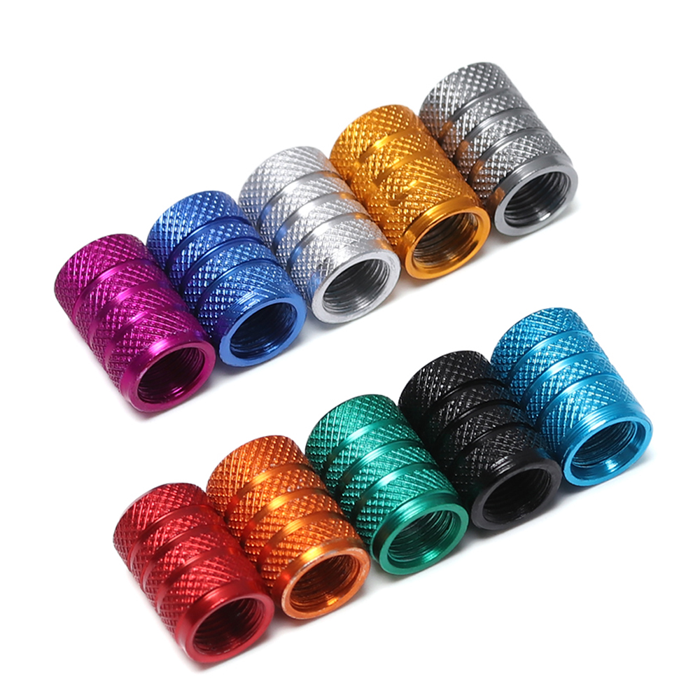 4pcs Aluminium Alloy Dustproof Tube Truck Car Bicycle Valve Caps Tyre Air Caps Valve Cover Car Wheel Tire Valves