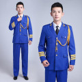 Men Drum Majorettes Perform Women Green Uniform Singers Dress Honor Guard Suit Flag Bearer Military Clothing For Cosplay Show