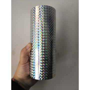 holographic foil silver color checker B02 design hot stamping foil press on paper or plastic meterials heat transfer film