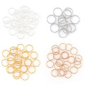 3 color Korean Style Round Jump Rings fashion Twisted Copper Open Rings For Diy Fashion Jewelry Accessories