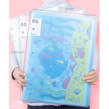 A3 Data document presentation folder 297*420mm 60/40 page transparent folder vertical insert document booklet Display Book