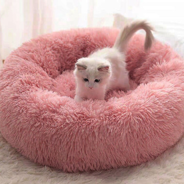 Hot Sale Dog Round Cat dog bed Winter Warm Sleeping Bag Long Plush Soft Pet Bed Calming Bed лежанка для собак#45