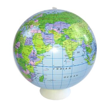 40cm Inflatable PVC World Globe Earth Map Teach Education Geography Toy Map Balloon Beach Ball Beach Halloween Gift