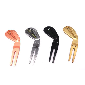 1Pc Golf Divot Tool Golf Repair Zinc-Alloy Die Casting Accessories Putting Green Pitchfork Cleaner Pitch Fork Golf Pitch Relief