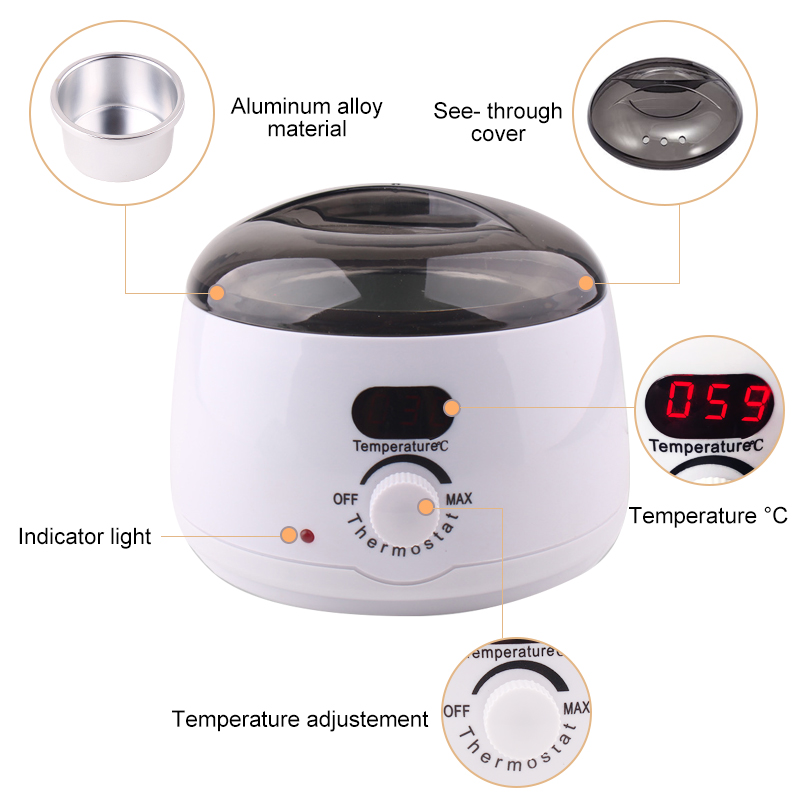 Wax Heater Hair Removal Machine Waxing Kit 500cc Wax Warmer Melter Machine Epilator Depilation Calentador de cera chauffe cire