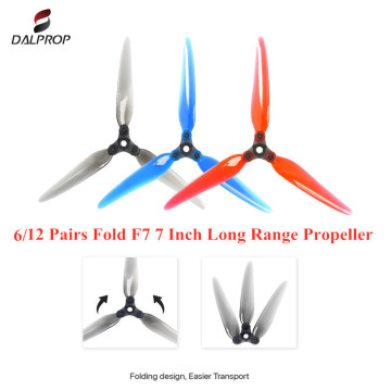 6/12 Pairs Dalprop Fold F7 Inch Props Smooth DIY Long Range Propeller for FPV Racing RC Drone Multirotor Multicopter RC Parts