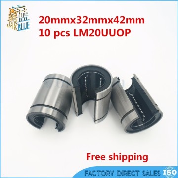 10pcs/Lot Free shipping LM20UUOP 20mm Open Type Linear Ball Bearing 20x32x42 mm Linear Bearing Bushing Linear Motion Bearing