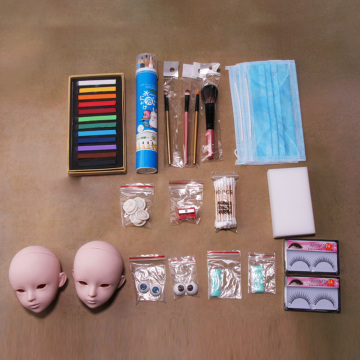 New Hot Junior DIY Doll Makeup Tools Kit for BJD Doll (11/15 Tools / No Gloss Oil, Makeup Remover and Glue)