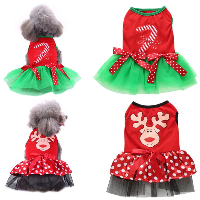 Pet Dog Clothes Christmas Costume Cute Cartoon Clothes For Small Dog Cloth Costume Dress Xmas Apparel For Kitty Roupa Cachorro