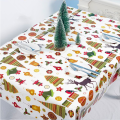 1pcs 110x180cm Christmas Table Cloth Dinner Party New Year Rectangle PVC Tablecloth Christmas Home Table Cover Decorations