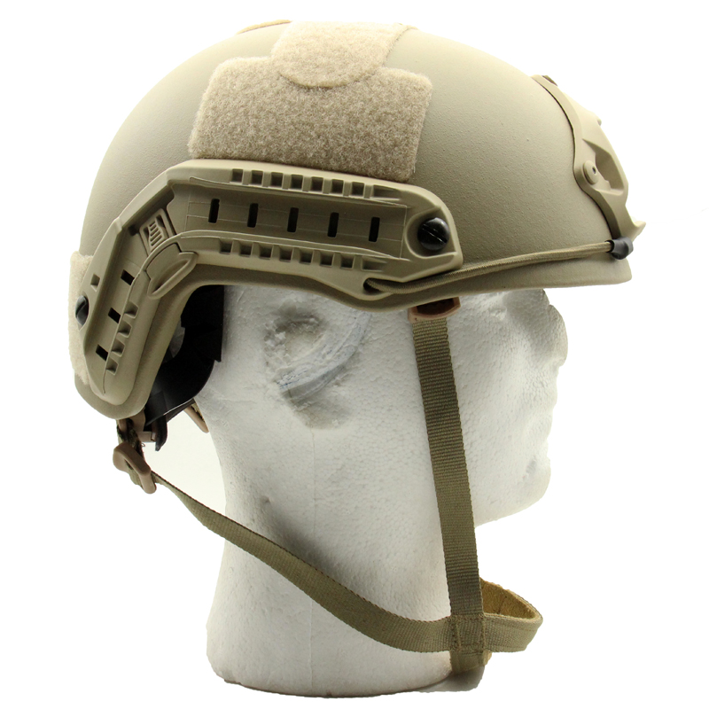 Pass The Testing Sand Color FAST HIGH CUT PE Class III Bullet Proof Helmet NIJ IIIA Class III