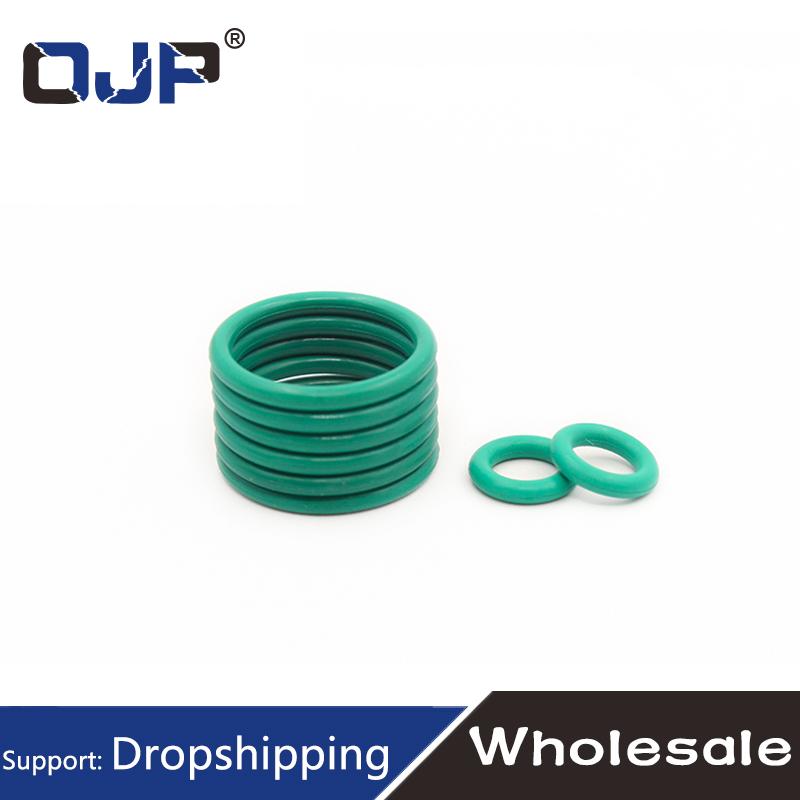 5PCS/lot Rubber Ring Green FKM O ring Seals 1mm Thickness OD21/22/23/24/25/26/27/28/29/30mm Rubber O-Rings Gasket Rings Washer