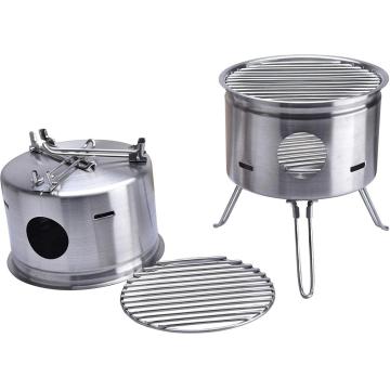 Outdoor Stainless Steel Foldable Camping Wood Stove