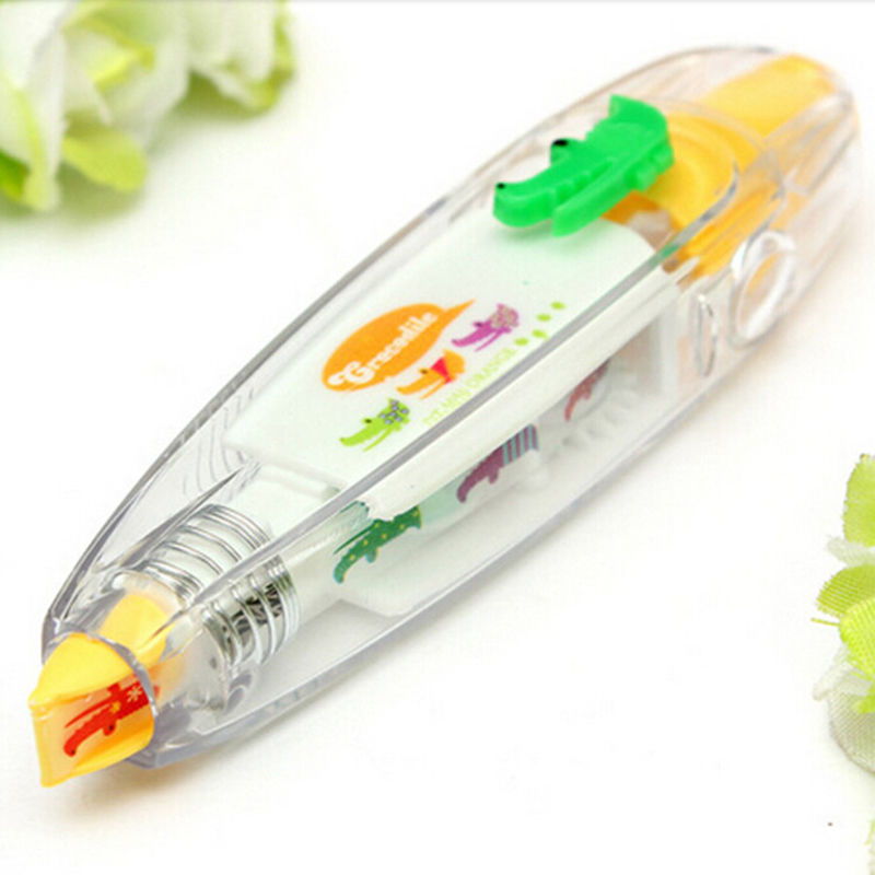 1 Pc Portable Push Correction Tape New Kawaii Decorative Student School Stationery Corrections Supplies Colors Random