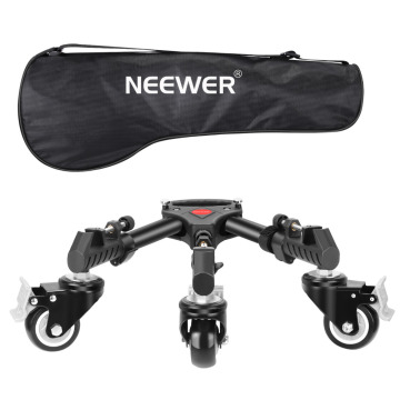 Neewer Photography Tripod Dolly, Heavy Duty with Larger 3-inch Rubber Wheels, Adjustable Leg Mounts and Carry Bag for Tripods