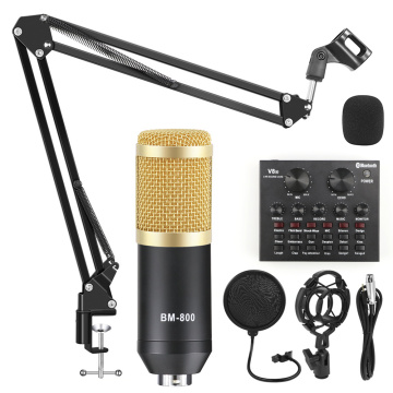 bm 800 Microphone Studio Recording Kits bm800 Condenser Microphone for Computer Phantom Power bm-800 Karaoke mic Sound Card