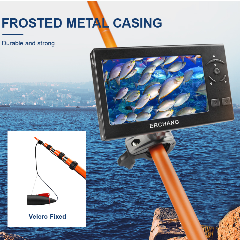 Erchang F430 30M 1000TVL Fish Finder Underwater Ice Fishing Camera 4.3" LCD Monitor 8PCS White LED Camera For Fishing