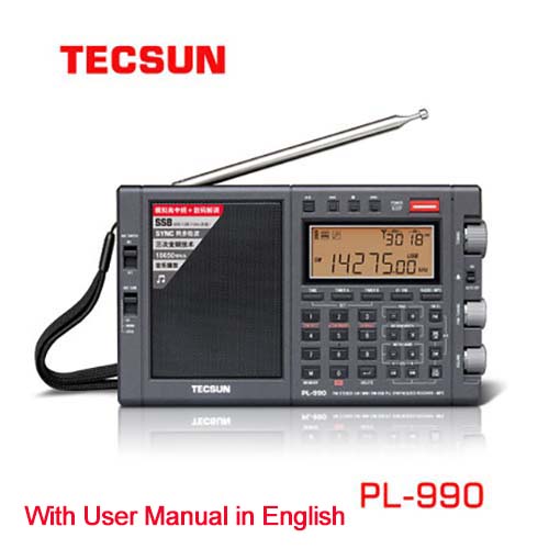 Tecsun pl-990 portable radio receiver all-band single sideband digital tuning FM radio with English User Manual