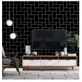 PVC non-self-adhesive waterproof black wood wallpaper roll furniture door, desktop cabinets, wardrobe vinyl wallpaper contact pa