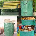 120L/300L/500L Large Capacity Heavy Duty Garden Waste Bag Durable Reusable Waterproof PP Yard Leaf Grass Container Storage