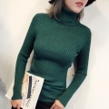 New Glitter Turtleneck Women Pullover Sweater High Elasticity Knitted Ribbed Slim Jumper Autumn Winter Basic Female Sweater