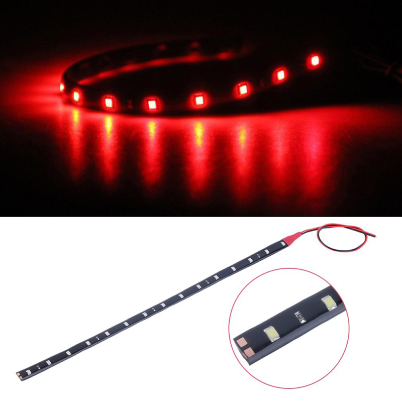 LED Strip Light 12V 6000K Flexible Waterproof Shockproof Lamp Decorative Light Strip Bar Auto Product Car Party Accessories