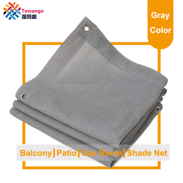 Tewango Gray Sun Screen Net Patio Green Plant Shelter HDPE Shade Sail Shade Net UV Block Sun Canop Swimming Pool /Car Cover