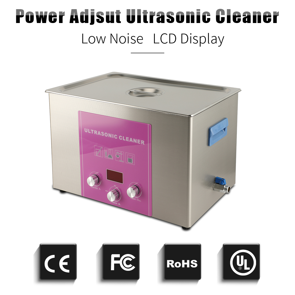 22L Industrial Ultrasound Cleaner Heat Time Power Set Degreaser for Gear Engine Parts Mold Circuit Ultrason Sonic Bath 20L