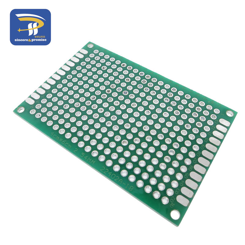 1pcs 4x6 cm PROTOTYPE PCB 4*6 panel double coating/tinning PCB Universal Board double Sided PCB 2.54MM board