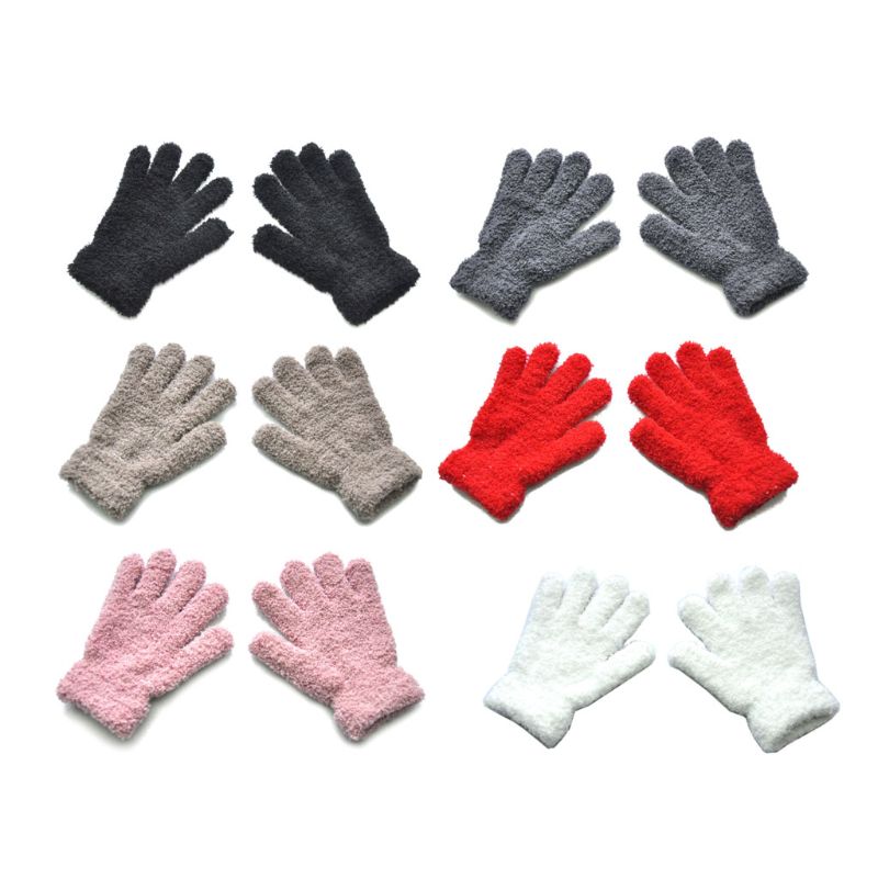 Winter Warm Baby Gloves Children Stretch Mittens Kids Girls Gloves Full Finger Glove