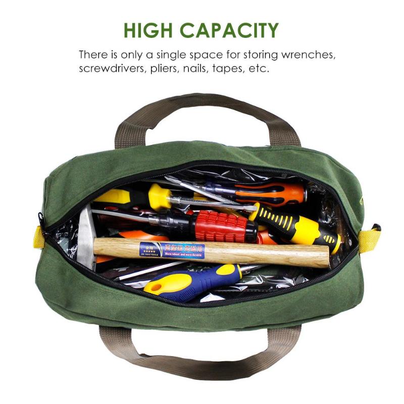 Multifunction Waterproof Canvas Oxford Storage Hand Tool Bag Screws Nails Pliers Metal Parts Fishing Travel Hardware Organizer