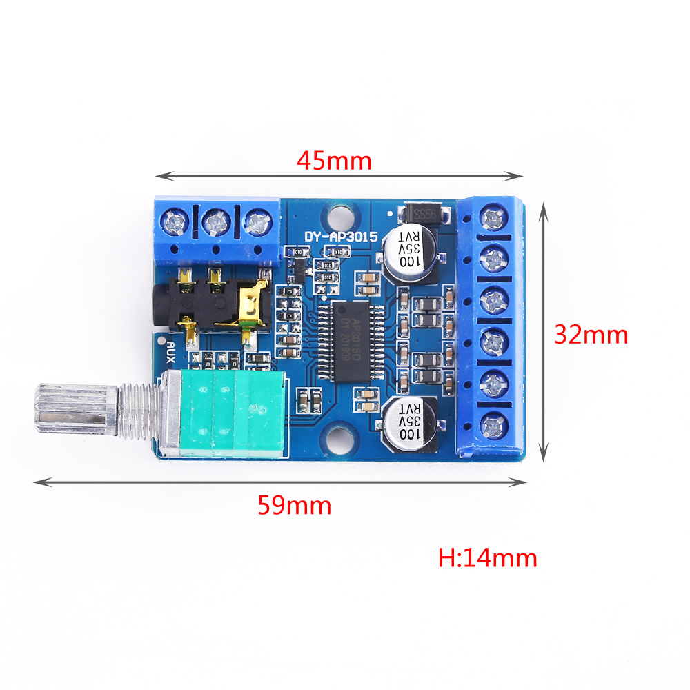 High-Power Stereo Digital Power Amplifier Board 12V 24V 30W+30W 10W/15W/20W Power Supply DIY Module