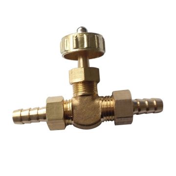 10 mm ID hose barb Brass Needle Valve for gas Max Pressure 0.8 Mpa NV4-10