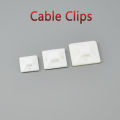 50pcs Self Adhesive Cable Tie Mounts 40*40 Car Wire Tie Clips Flat Holder Fixer Organizer Drop Adhesive Clamp White Black