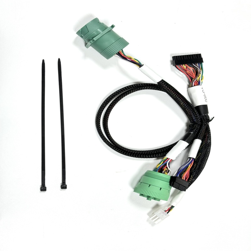Custom J1939 9Pin to Multi Connector Splitter Wiring Harness with PCB