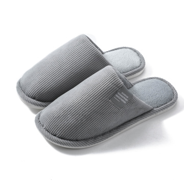 Cotton Bedroom Slippers Women Indoor Comfortable Slippers Mens Winter Warm Home Shoes Breathable Soft Flip Flop Flat Slippers