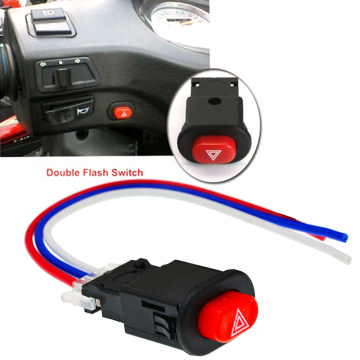 1PCS Motorcycle Scooter Electric Vehicle Modified Double Flash Switch Double Flash Warning Switch Double Jump Switch