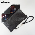 MINIMUM Light PU Leather Sunglasses Pouch Soft Eyeglasses Bag Glasses Case black Soft Eyeglasses with 1 pcs glasses cloth