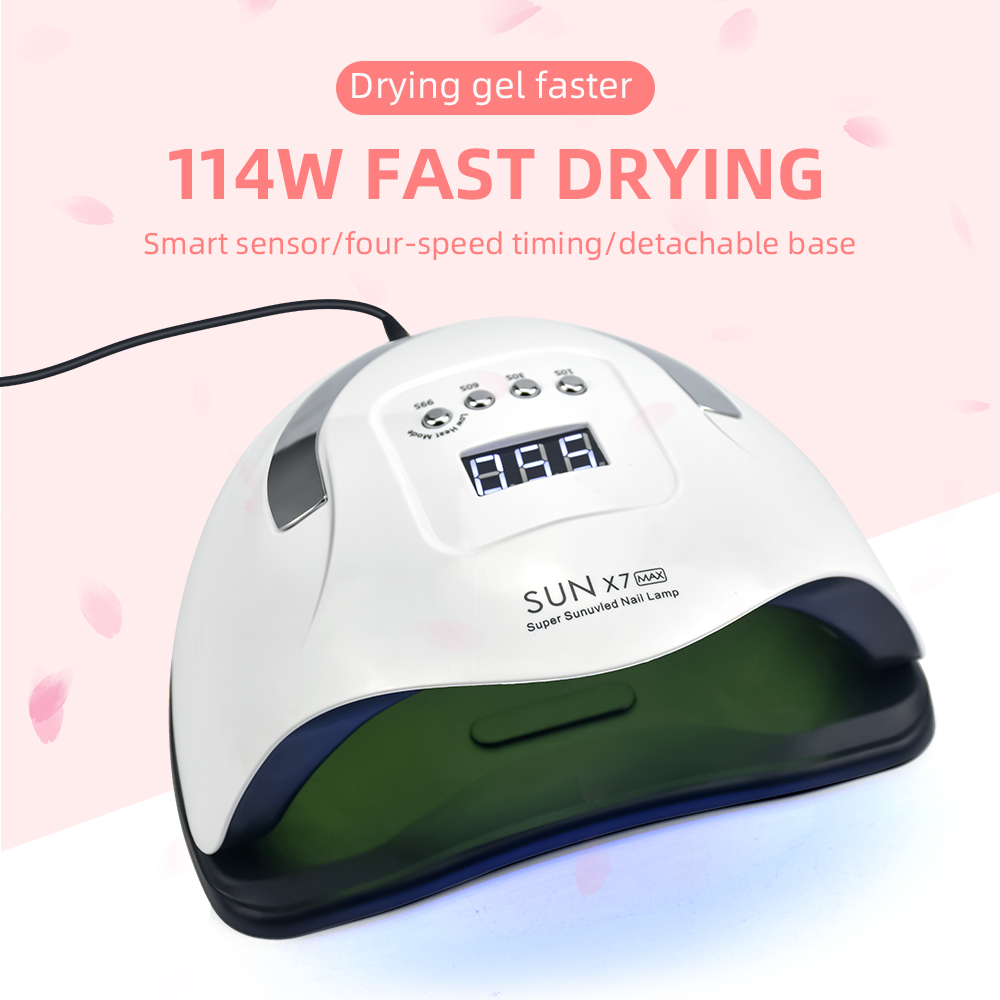 114W High Power SUNX7 MAX Led Lamp Nail Dryer For All Types Gel 57 PCS LED for Curing UV Gel Varnish Auto Sensor Nail Lamp Tool